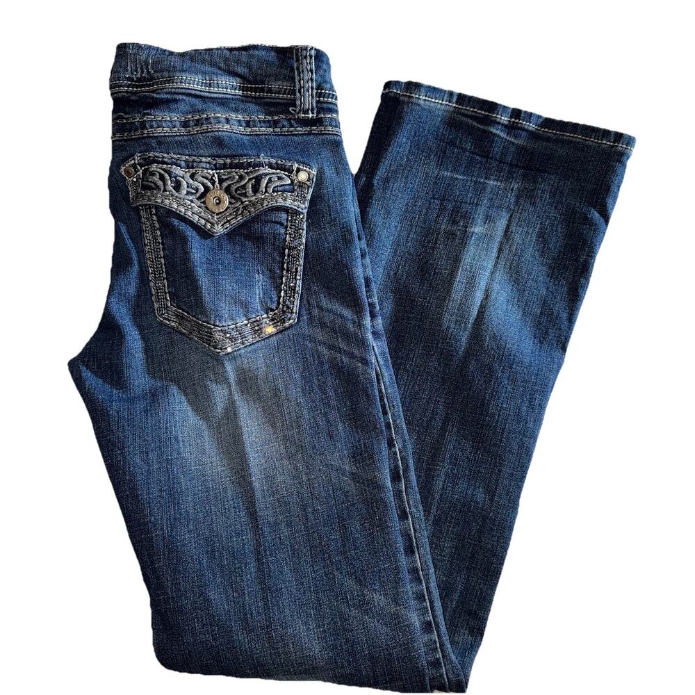 Stetson Hollywood Bootcut Jeans Womens 10L Blue Low Rise No. 818 Western Cowgirl